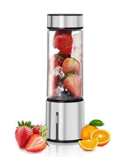 Poroki小型スムージーミキサー氷も砕けるコードレス450ml6枚刃