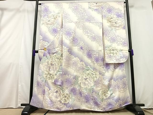平和屋着物□豪華振袖 駒刺繍 草花文 暈し染め 銀彩 銀糸 やまと
