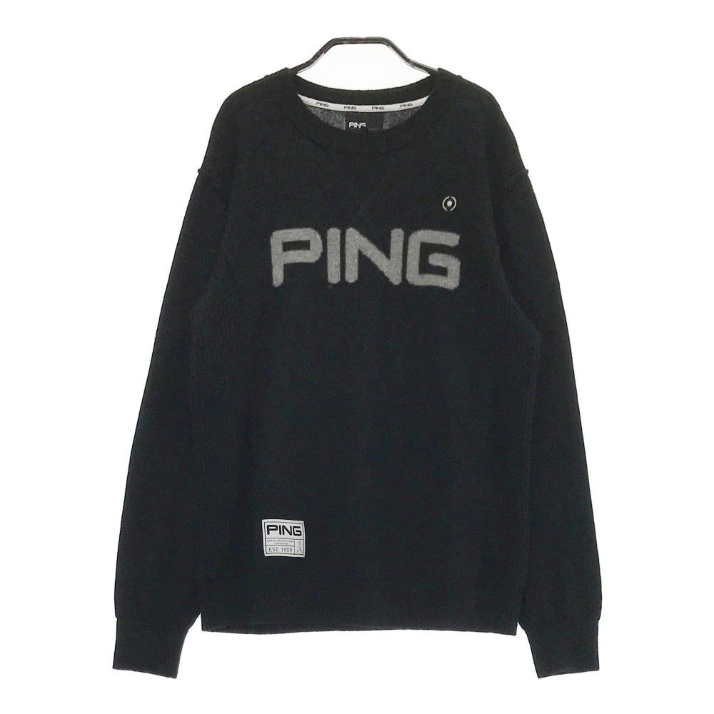 サイズ:L PING ピン カシミヤ 長袖ニットセーター ブラック系 サイズ:L PING ピン カシミヤ 長袖ニットセーター ブラック系