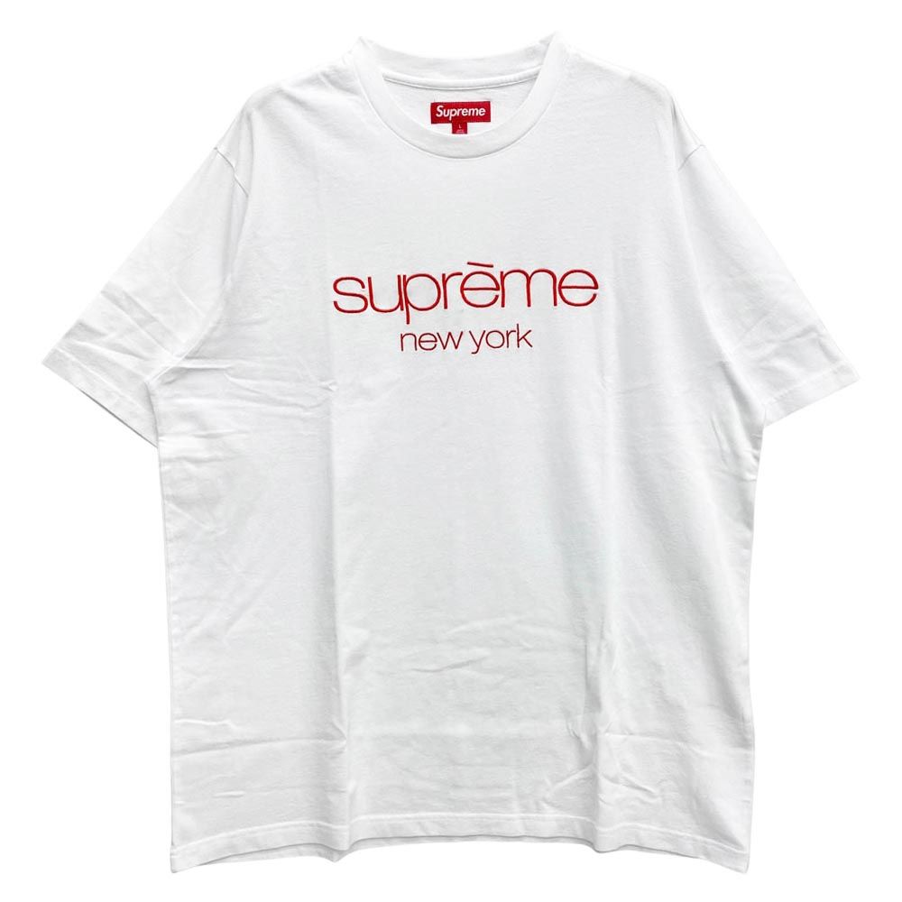 S*a様 シュプリーム☆バック刺繍ロゴ チェック 半袖 シャツ 人気Lサイズ 美品 Supreme シュプリーム シャツ サイズ:L チェーン刺繍 ロゴ