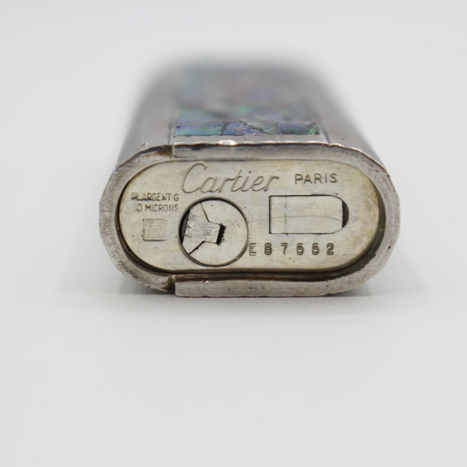114)【着火確認済】カルティエ Cartier モザイクオパール オーバル 
