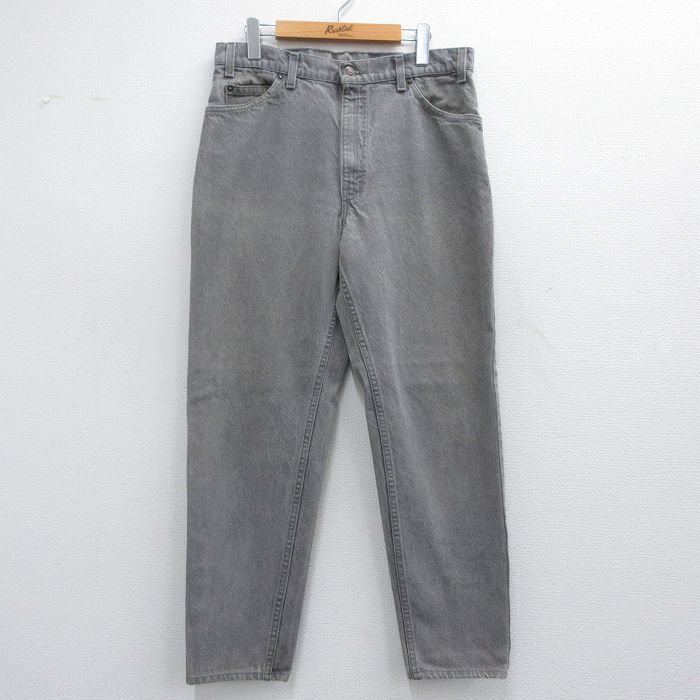 W34|古着 ジーンズ Levis リーバイス 550 メンズ 90s コットン グレー デニム spe 25may14 ボトムス ジーパン Gパン ロング パンツ