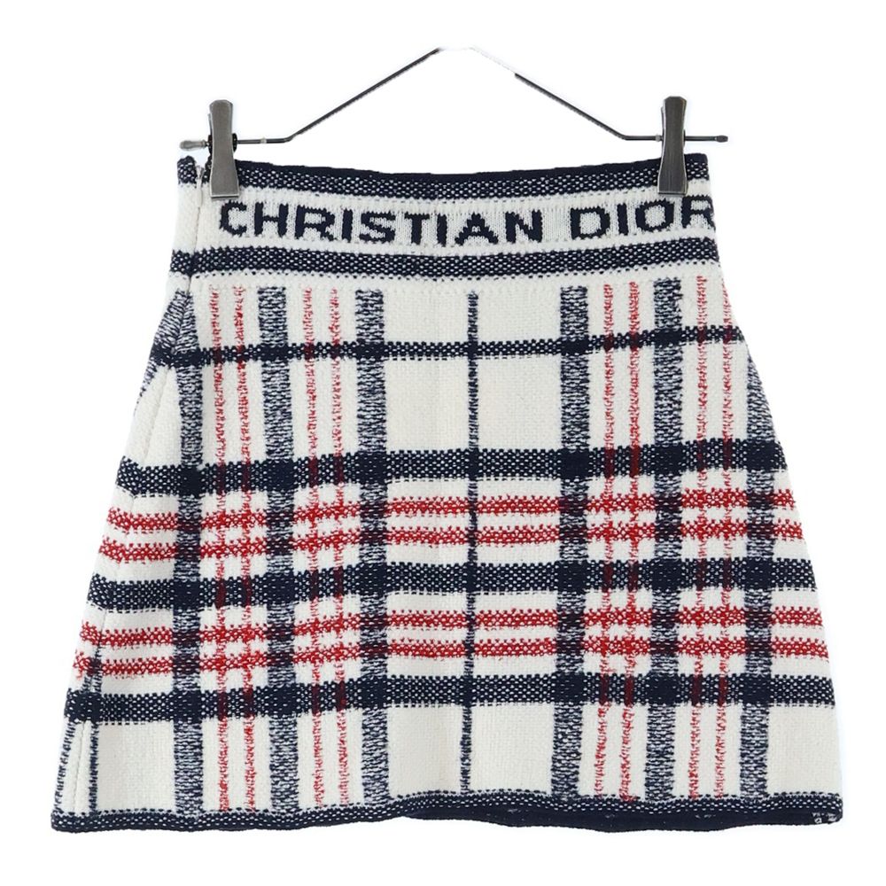Christian Dior (クリスチャンディオール) チェック ツイードスカート