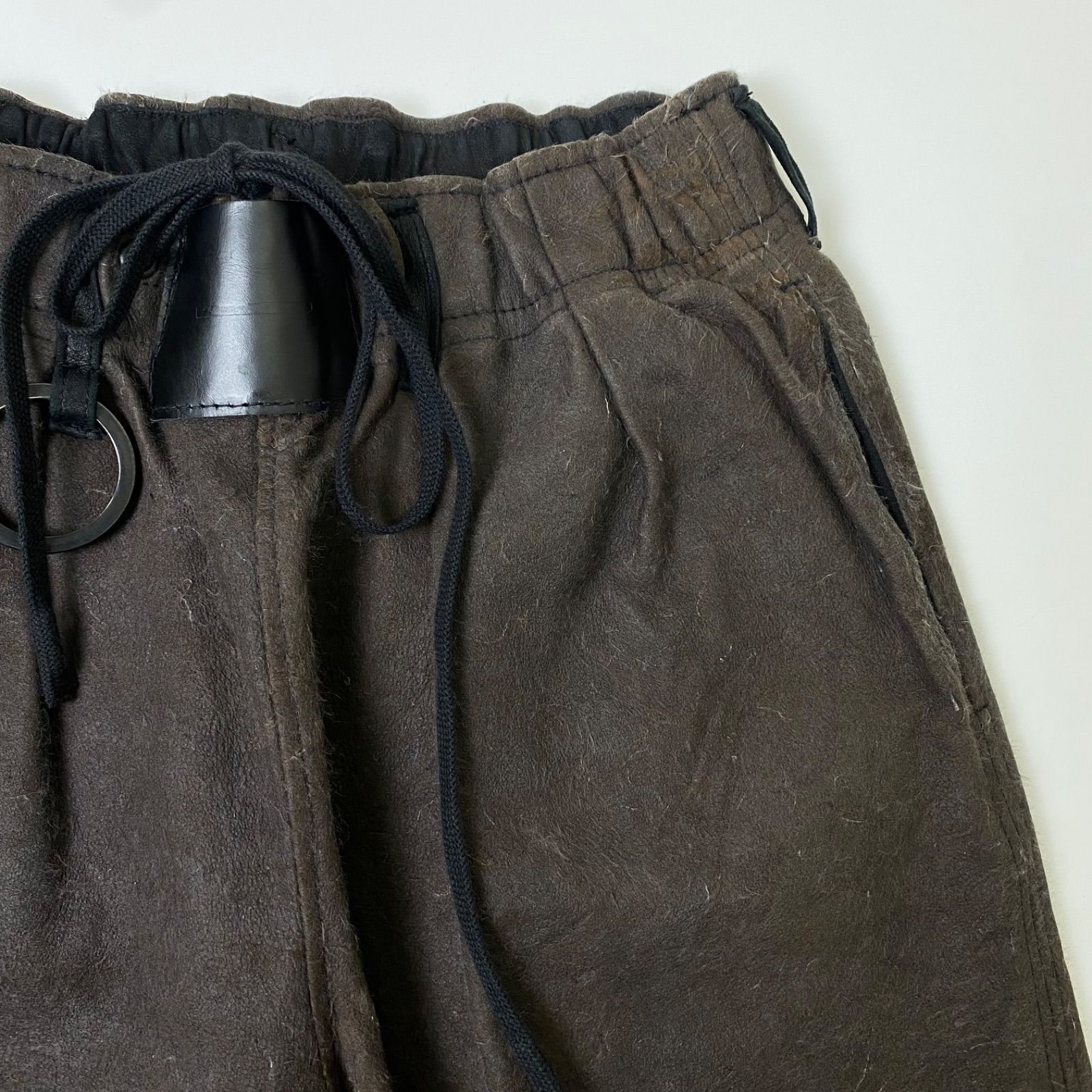 minus (-) マイナス TIMELESS leather boxer shorts レザー