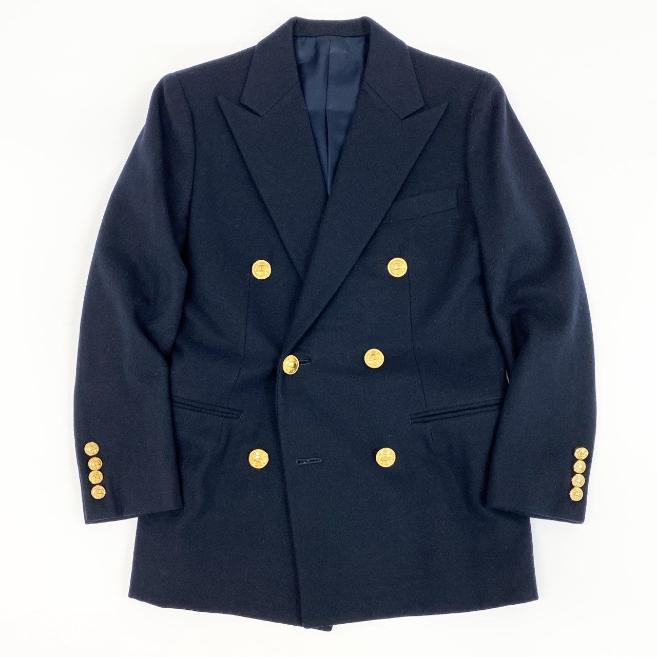 POLO Ralph Lauren】刻印 金ボタン 紺ブレ ダブルジャケット