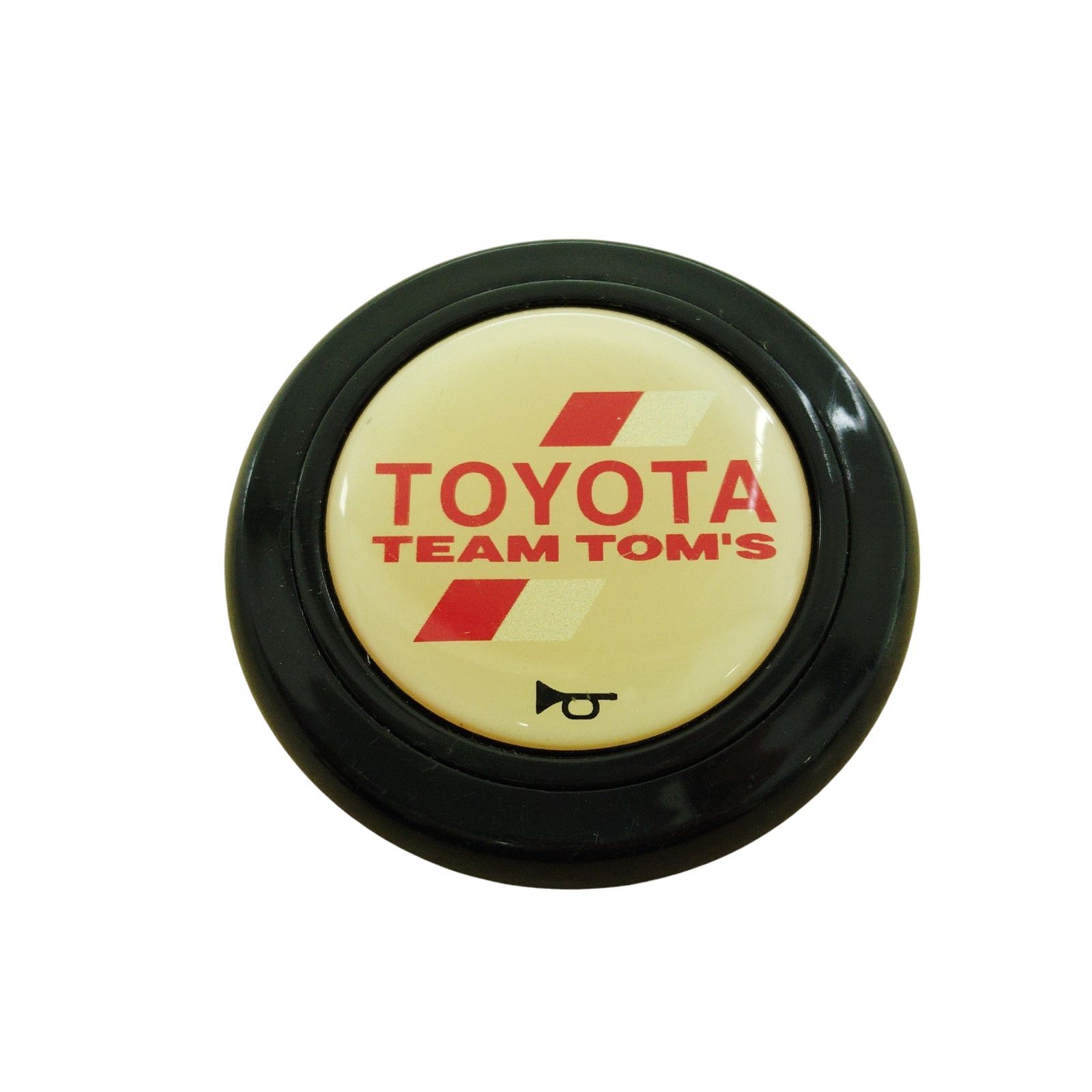 X10268 ホーンボタン personal TOYOTA TEAM TOM S ステアリングホーンボタン ロゴマークゴールド ハンドル クラクション モモ パーソナル 汎用 休車 車