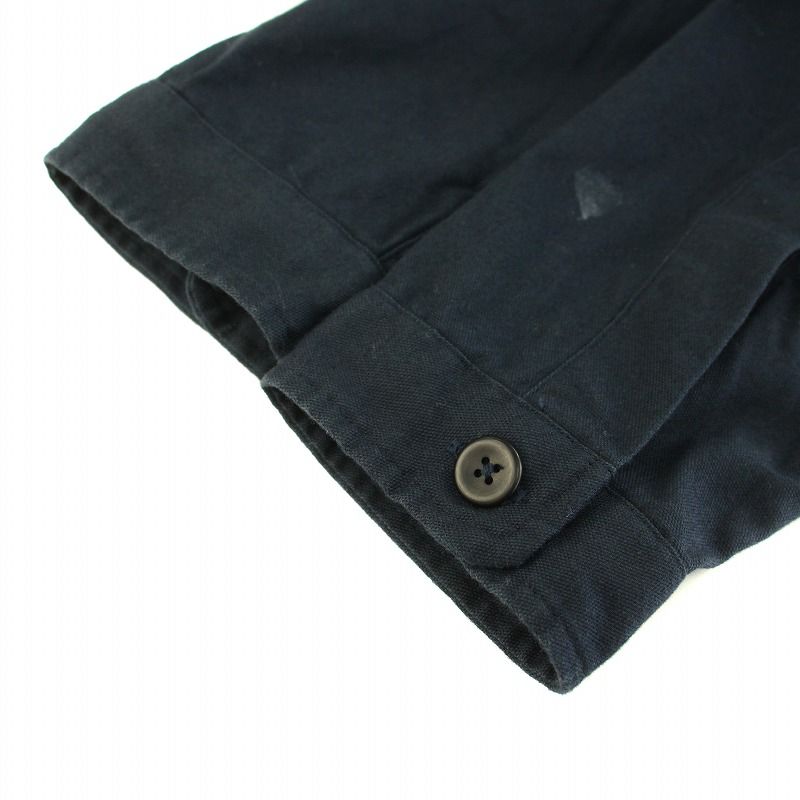 LOLO出品 ロロ LOLO オックスプルオーバーシャツ ブラウス 長袖 S 紺