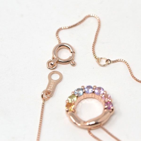 アミュレット ネックレス round forme ペンダント ピンク