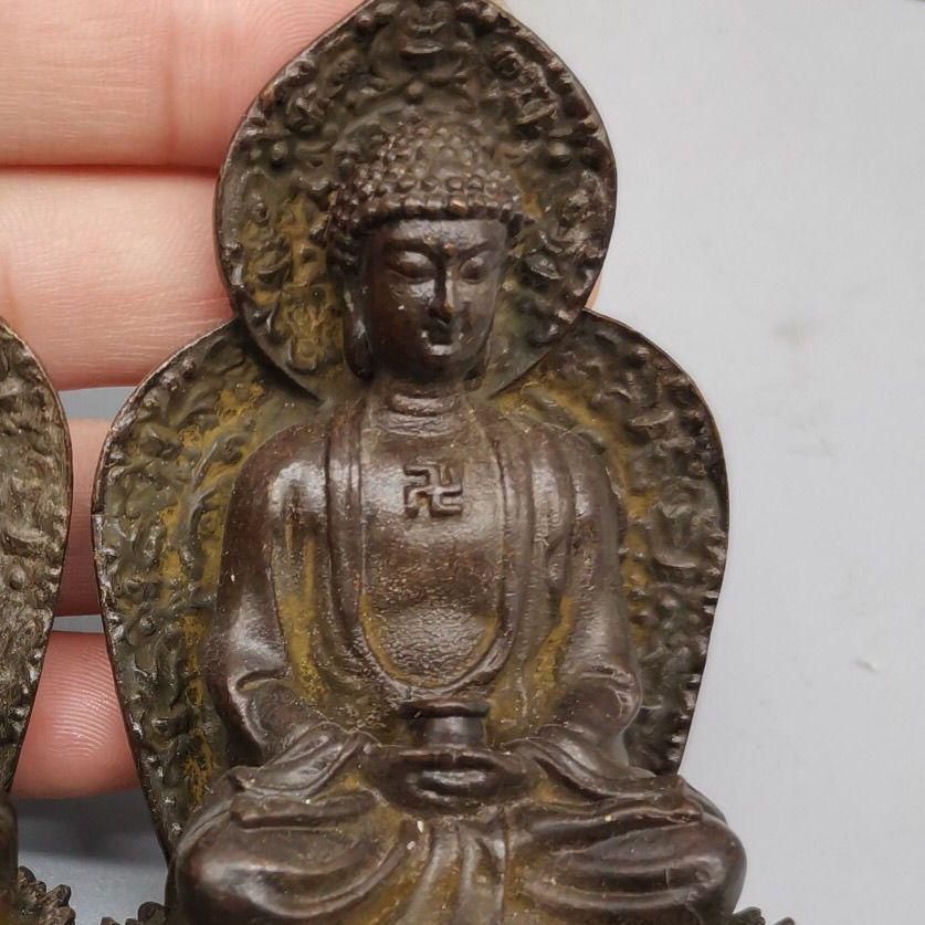 仏教美術 三宝仏 工芸品 美術品 置物 仏教美術 三宝仏 工芸品 美術品 置物 - メルカリ