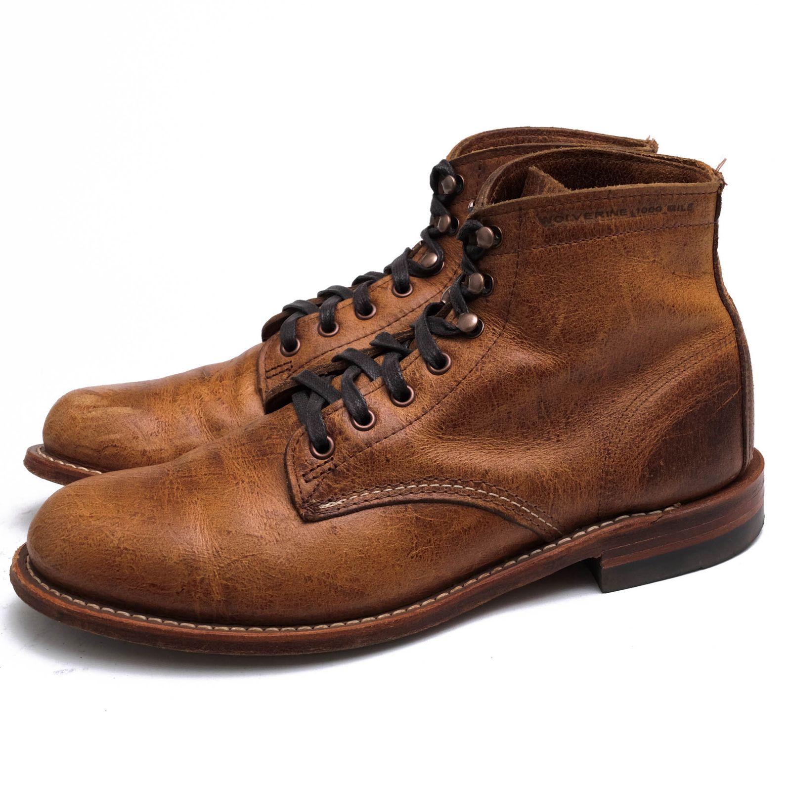 茶芯】WOLVERINE 1000マイルブーツ US8.5 26.5cm 安い 価格