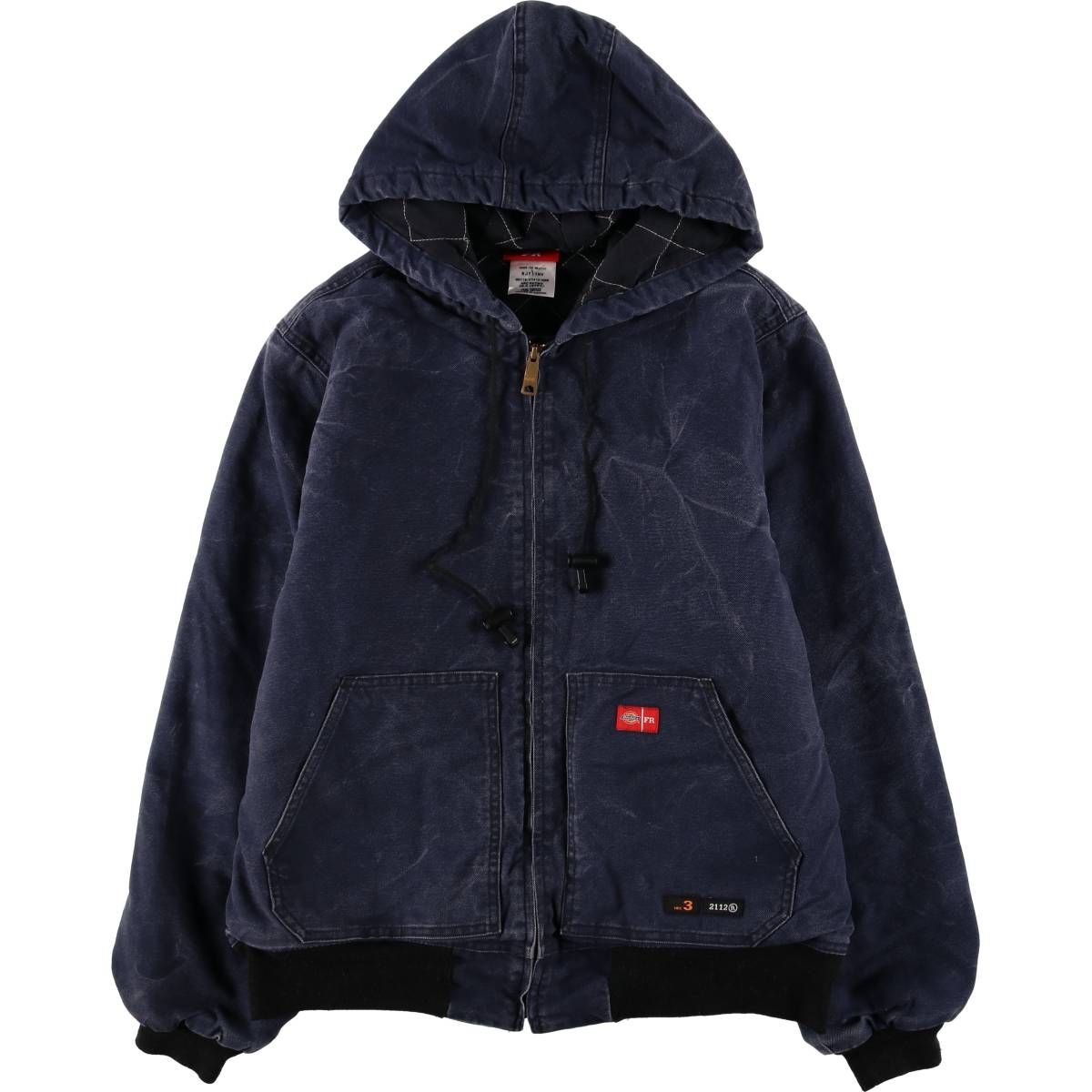 古着 ディッキーズ Dickies FR アクティブジャケットタイプ 中綿入り ダックフルジップパーカー メンズL相当/eaa585665