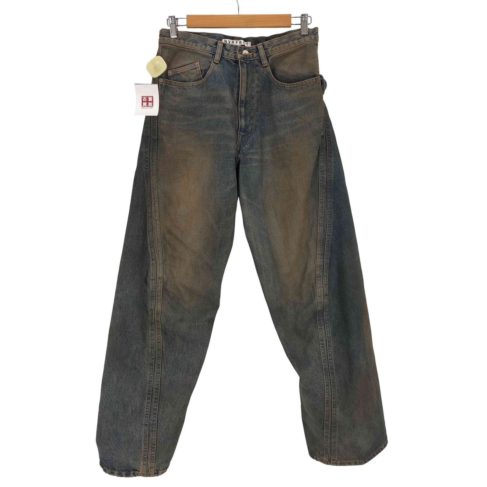 ネヴァーフォーゲット NVRFRGT 3D TWISTED WIDE LEG JEANS メンズ JPN 