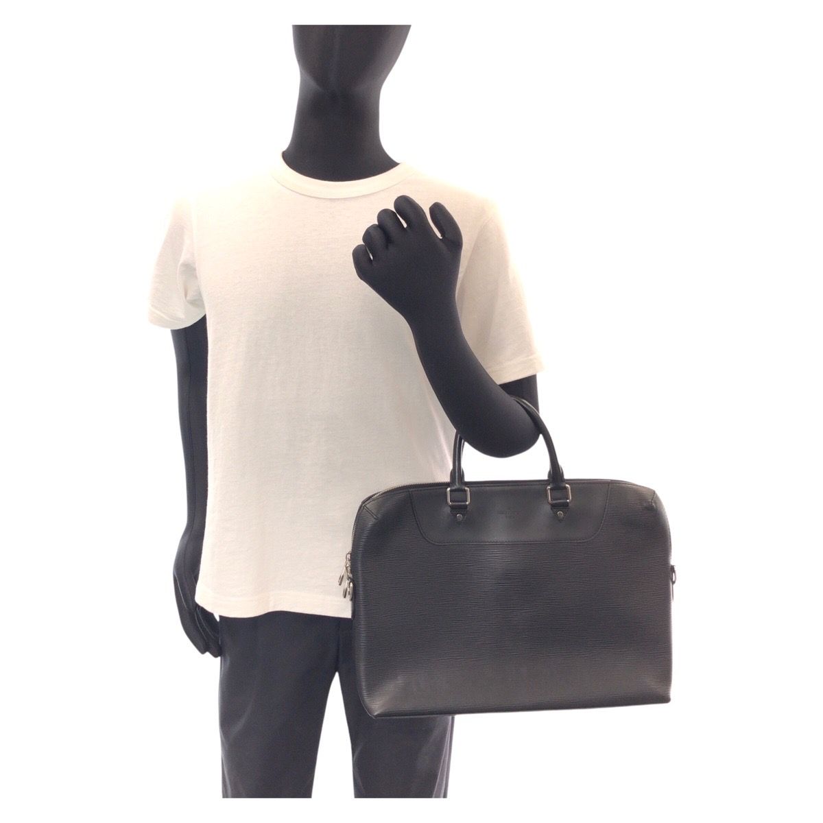 3104様ルイヴィトン エピ ポルトドキュマンジュール M50163 レザー 黒 美品 LOUIS VUITTON ルイヴィトン エピ ポルト ドキュマン ジュール