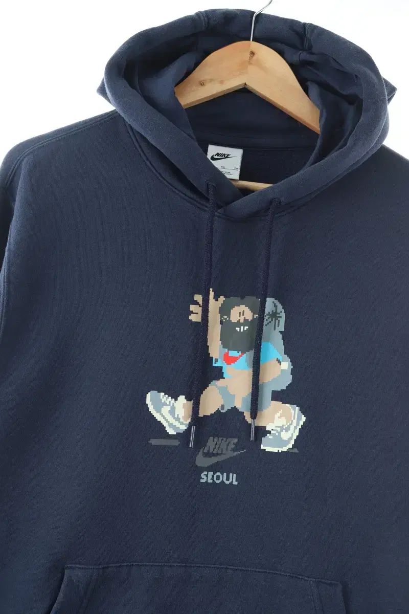 （ XL ） Nike(ナイキ） フード付きTシャツ ネイビー 裏起毛 ソウルピクセル- 103B5
