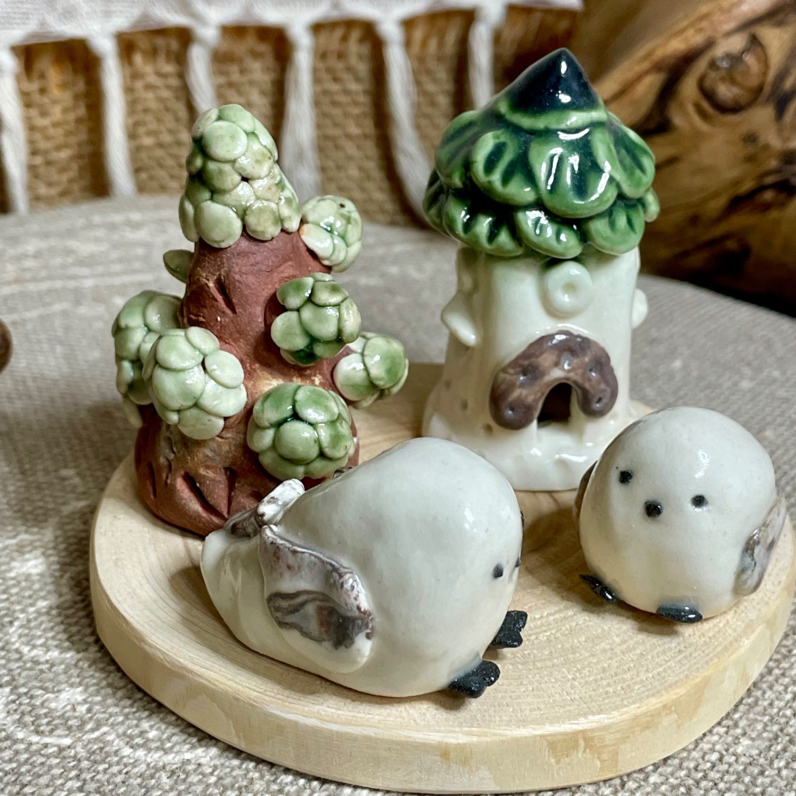 ミニチュア陶器置物 ミニチュアハウス 陶器 置物 ガーデニング 植木鉢 インテリア