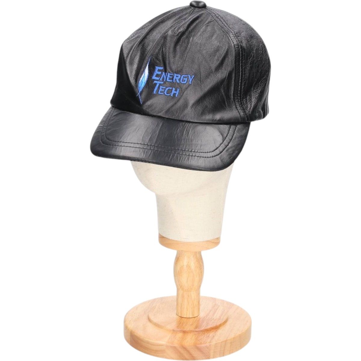古着 ATM ENERGY TECH アドバタイジング レザーキャップ フリーサイズ相当 ヴィンテージ gaa005424