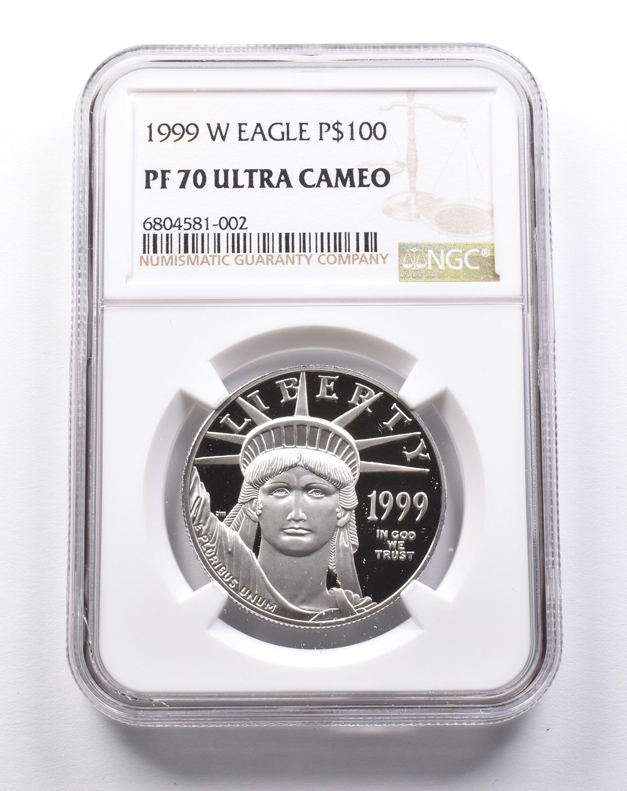PF70 UCAM 1999W 100ドル アメリカン プラチナ イーグル 1オンス プラチナ NGC