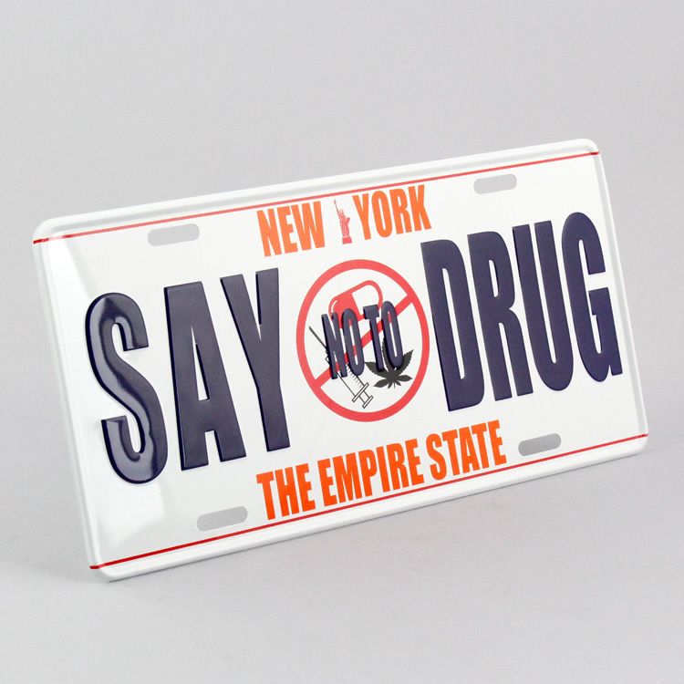 看板 インテリア スラングプレート 「PLEASE SAY TO NO DRUG