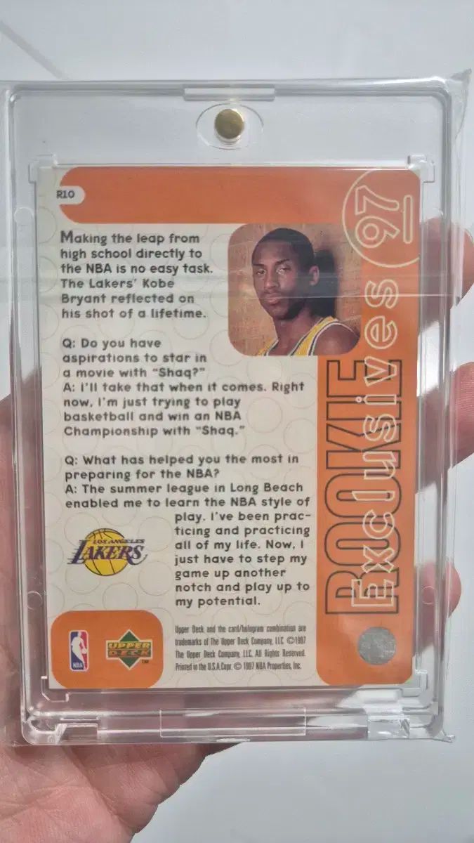 コービー ブライアント 96 97 Upper Deck ルーキー エクスクルーシブ カード