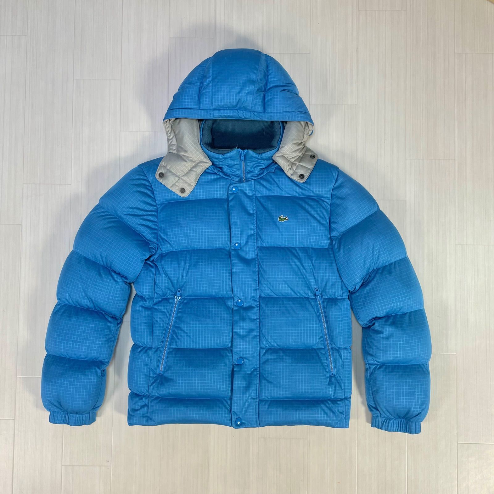 LACOSTE ラコステ ダウンジャケット 48/3 ブルー ワニ 着丈65㎝ 肩幅49 