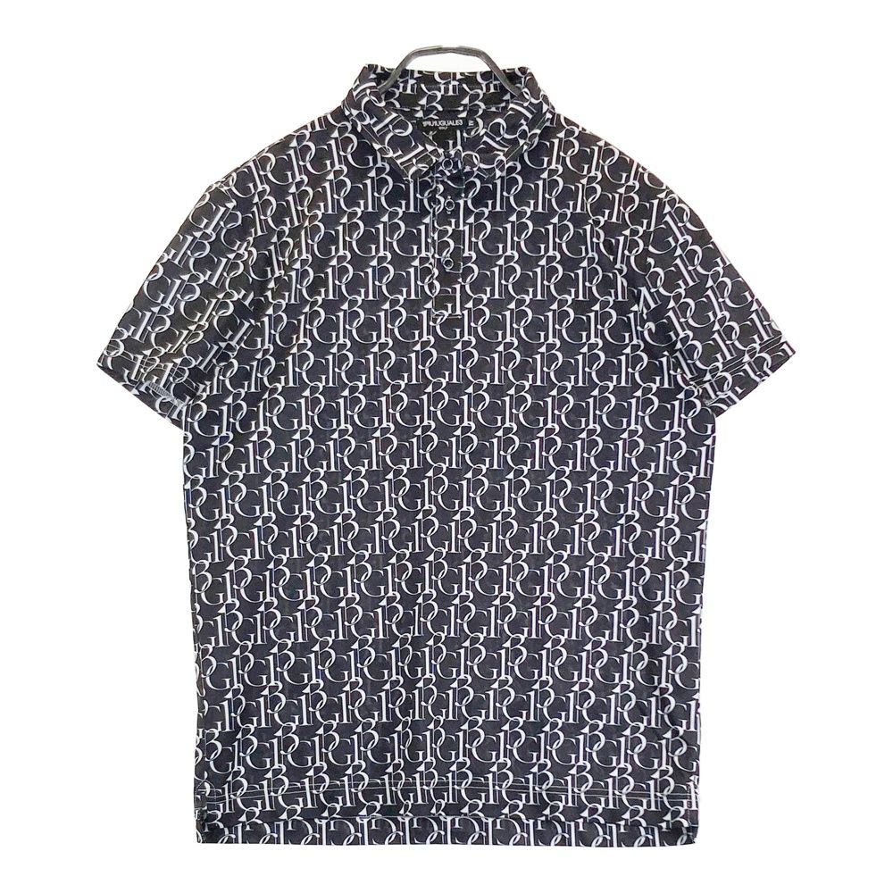 サイズ：4 サイズ：4 1PIU1UGUALE3 GOLF 半袖ポロシャツ ロゴ総柄