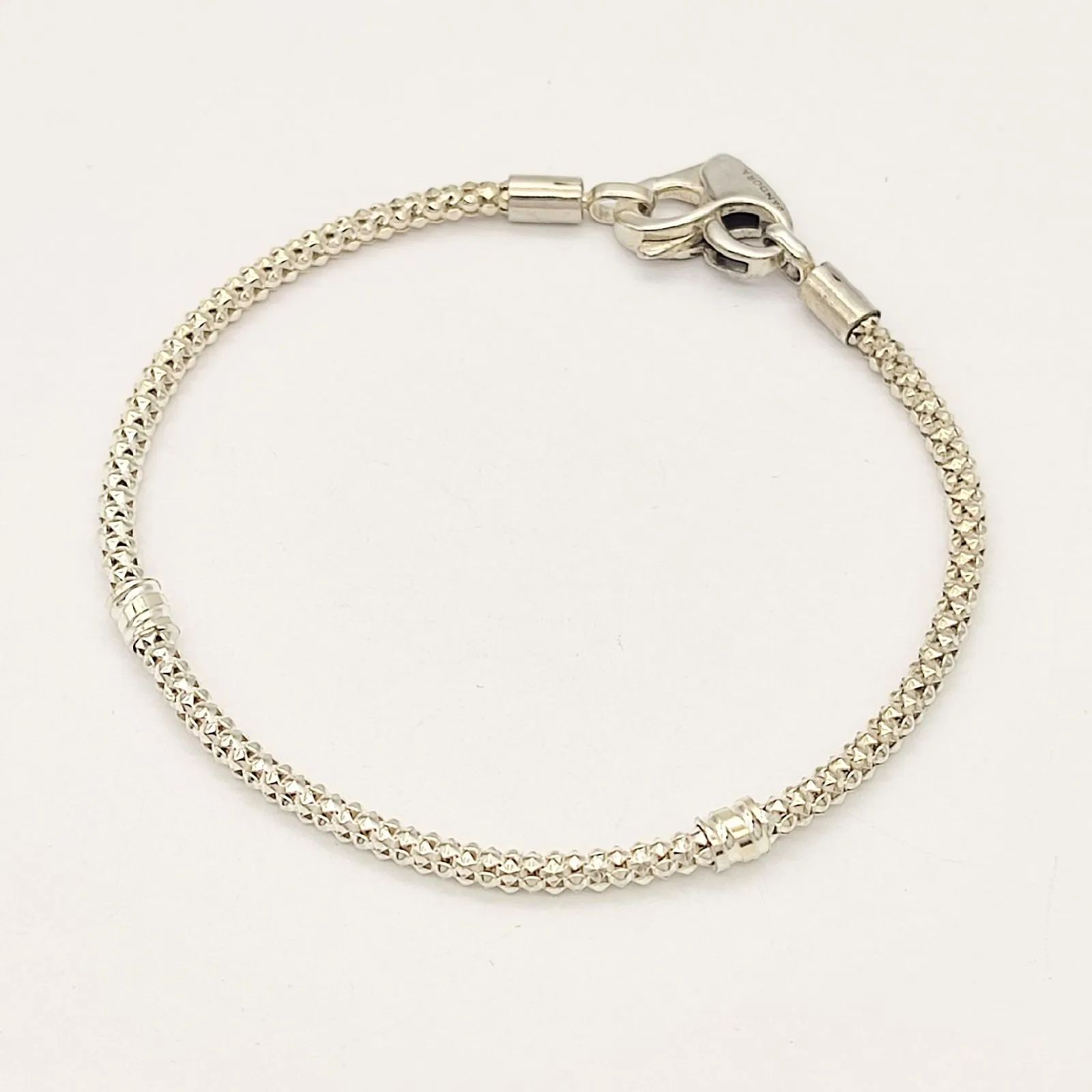 美品】PANDORA パンドラ Moments スタッディド チェーン ブレスレット 