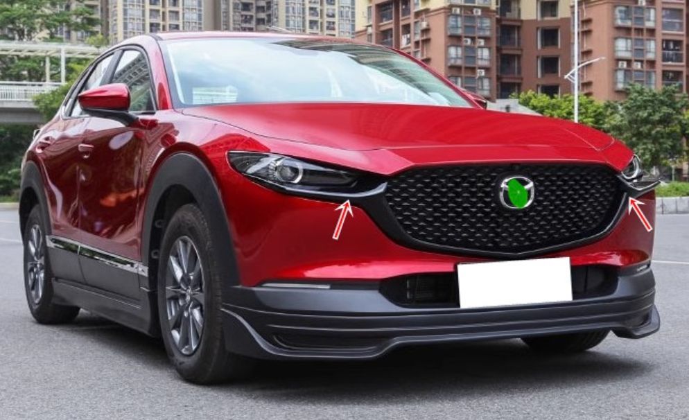 マツダ・CX-30用 シグネチャーウイング カバー フロントグリル ABS製 ブラック 2ピース - メルカリ