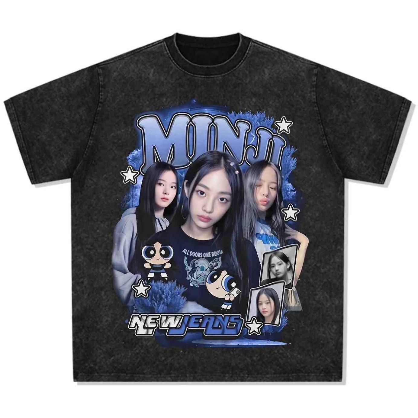 NEWJEANS Tシャツ MINJI ミンジ　ニュージーンズ ニュージーンズ NewJeans Minji ミンジ ヴィンテージ加工