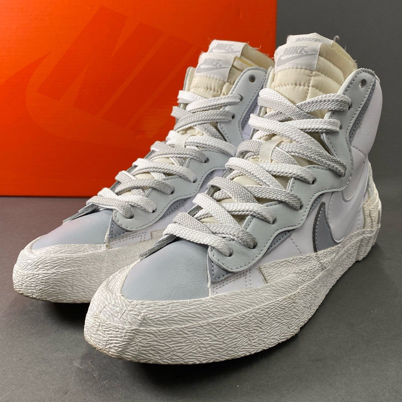 9e18 NIKE Sacai ナイキ サカイ コラボ BLAZER MID WHITE / WOLF GREY 