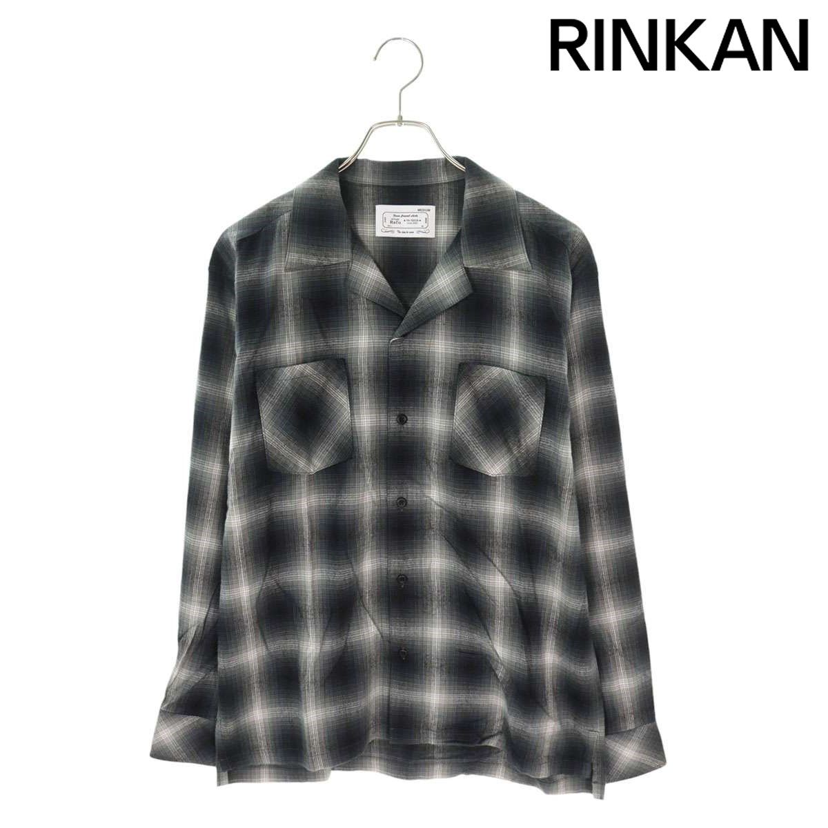 ラフ BOX SHIRT RAFU025 ボックスチェック長袖シャツ メンズ M