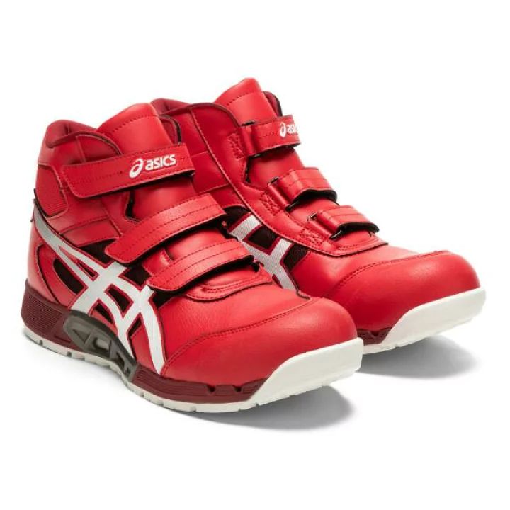 アシックス安全靴CP308ACハイカット レッド ホワイト