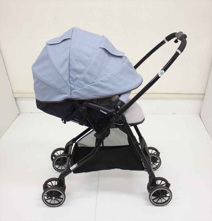 スゴカル 4キャス Light HT サニーブルー コンビ製ベビーカー 軽量ハイシート56cm 生後1カ月~ クリーニング済み C3319046