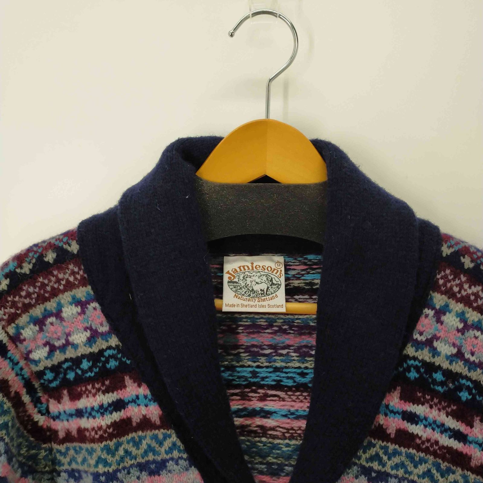 ジャミーソンズ jamiesons FAIR ISLE V-NECK CARDIGAN/フェアアイルV 