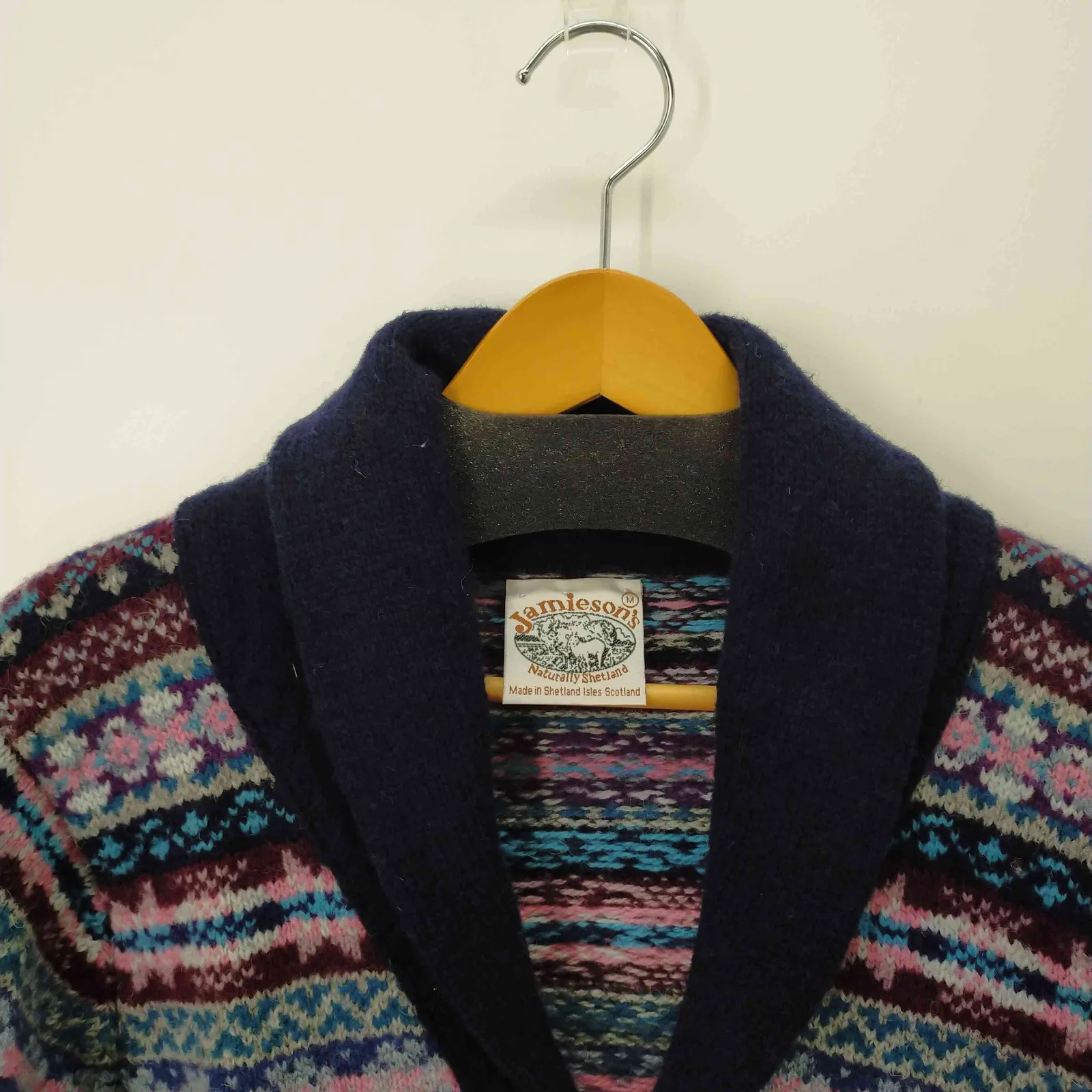 ジャミーソンズ jamiesons FAIR ISLE V-NECK CARDIGAN/フェアアイルV 