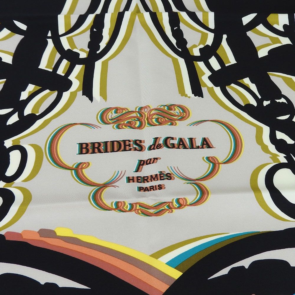 中古】【極美品】 エルメス スカーフ カレ90 シルク100％ BRIDES