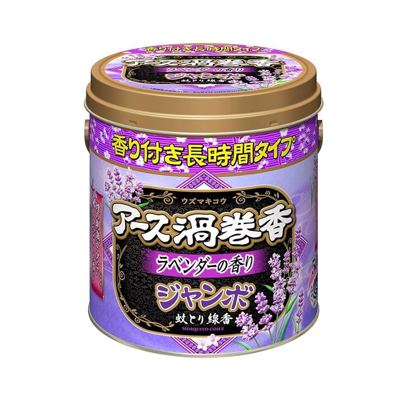アース渦巻香 蚊取り線香 ラベンダーの香り 12時間長持ち ジャンボ50巻缶入 0