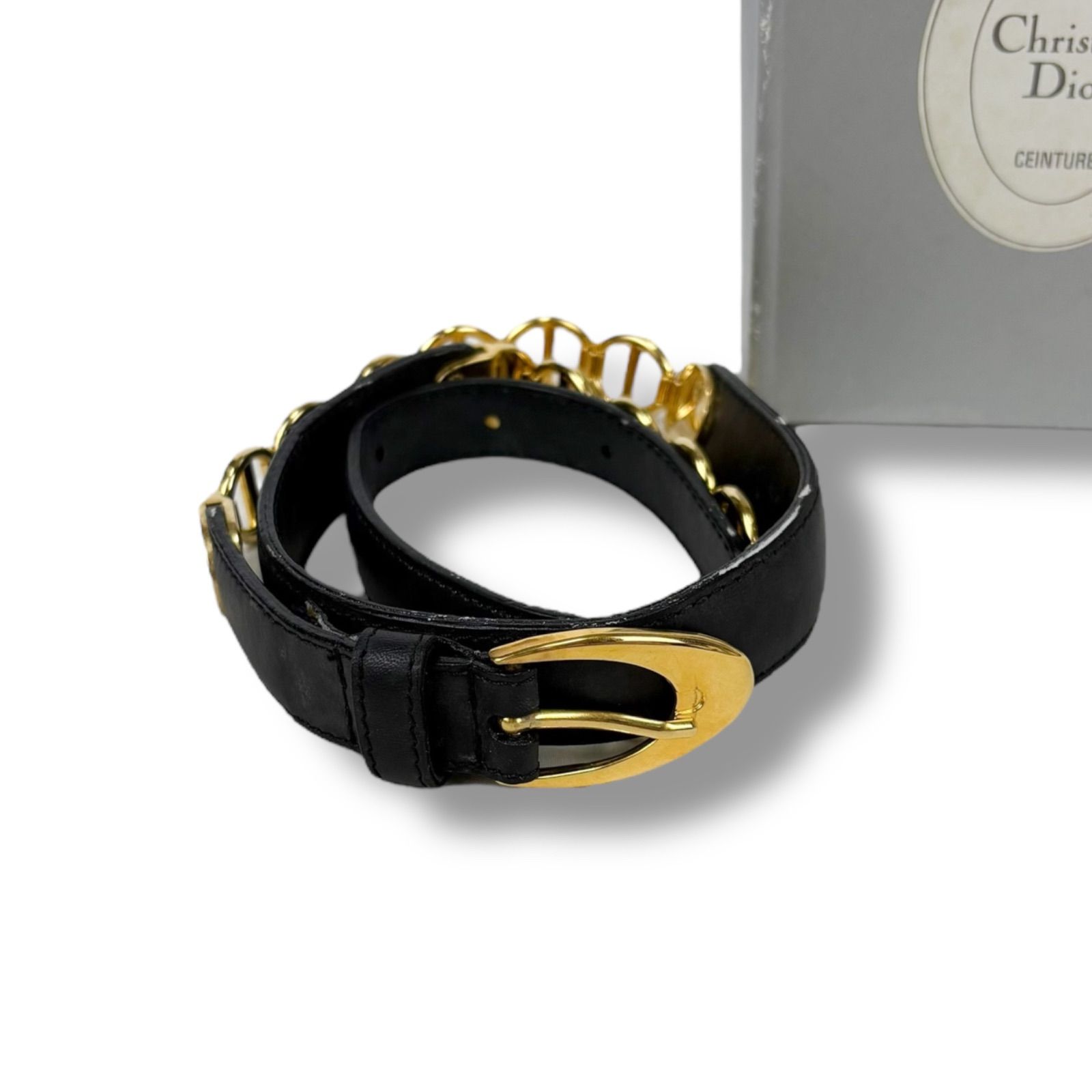 極上級】ホワイトハウスコックス レザー 編み込みベルト ネイビー 廃盤