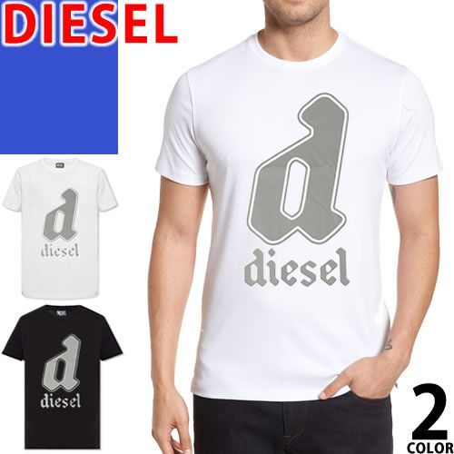 ディーゼル DIESEL Tシャツ メンズ 半袖 クルーネック 丸首 ロゴ 