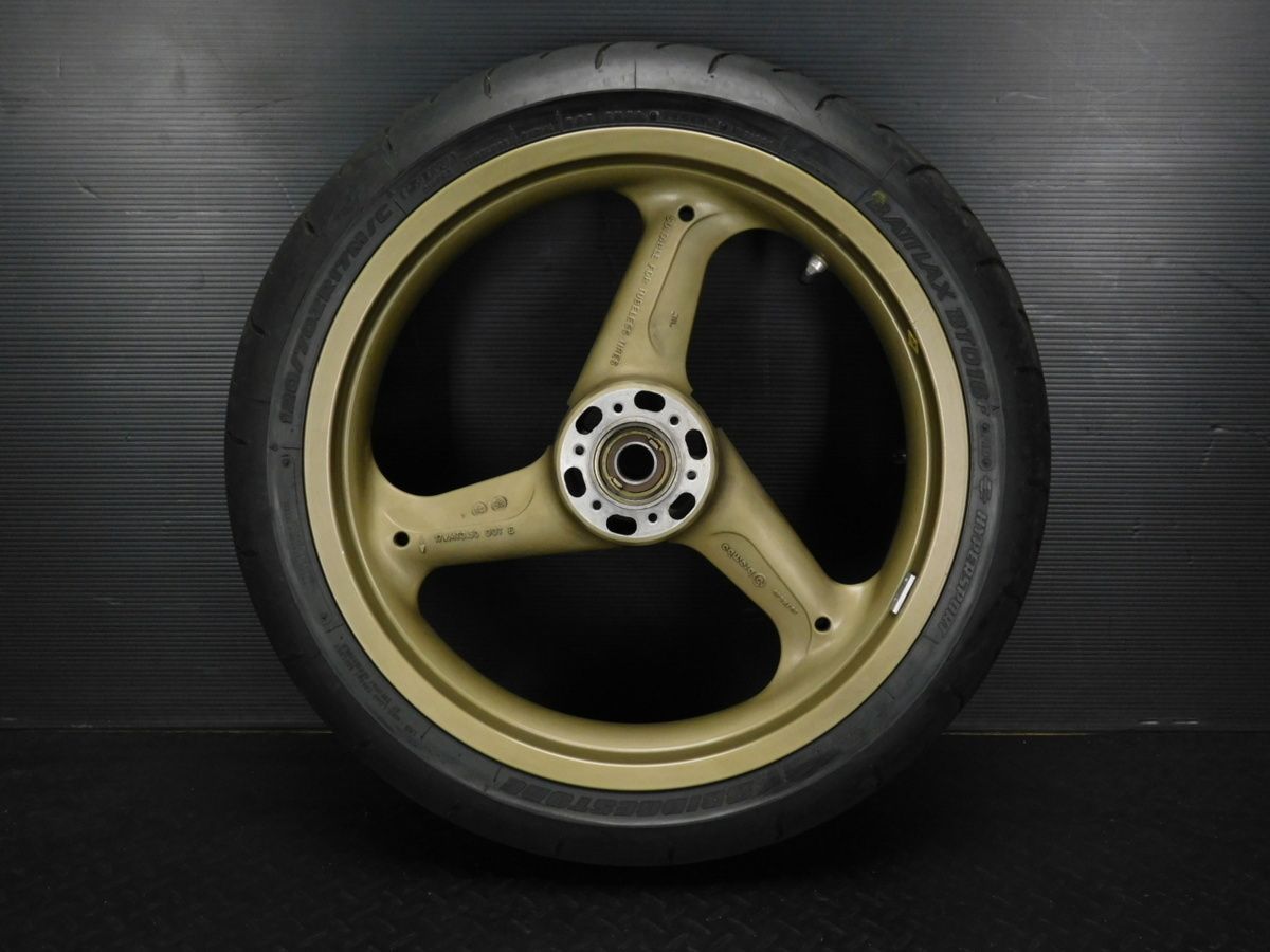 140 評価B ドゥカティ SS900 純正 brembo ブレンボ フロント ホイール 17×MT3.50DOT タイヤ 山8分 d7072S11
