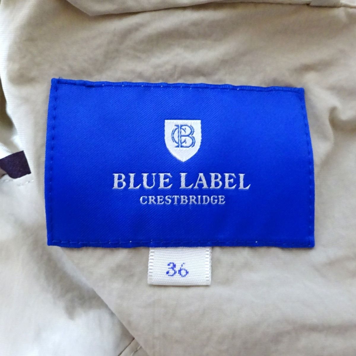 BLUE LABEL CRESTBRIDGE(ブルーレーベルクレストブリッジ) コート サイズ36 S レディース美品 - ベージュ 長袖/春/秋 -  メルカリ