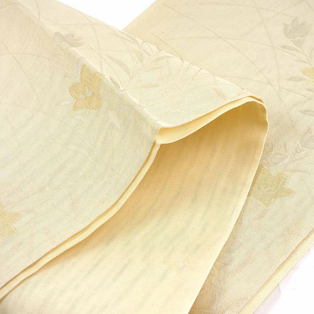 袋帯 リサイクル帯 幅31cm 長さ440cm レディース ぼかし 秋冬春用 正絹（シルク）シルバー やや難 中古袋帯 リサイクル帯 幅31cm 長さ440cm レディース 花柄 秋冬春用