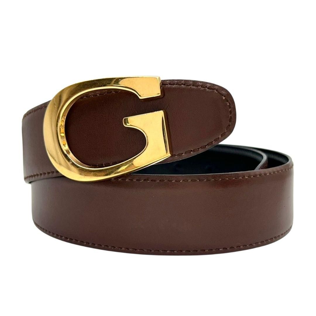 グッチ ベルト 茶 ブラウン インターロッキングG Gロゴバックル PX-3 本革 レザー ゴールド金具 ブランド メンズ 036.194.0956 GUCCI