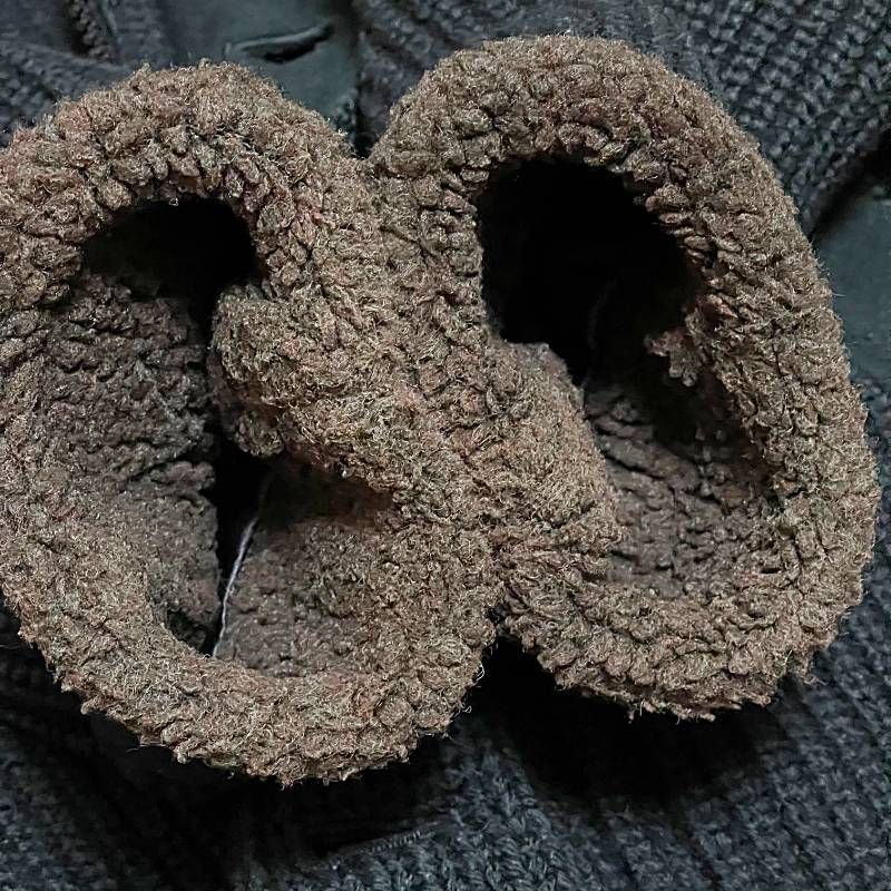 ボア襟 ネイビー