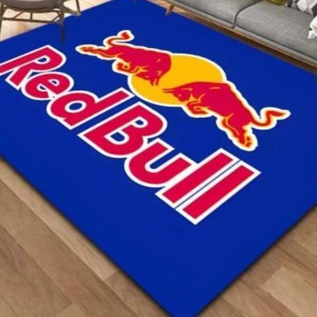 レッドブルー　ラグ　マット