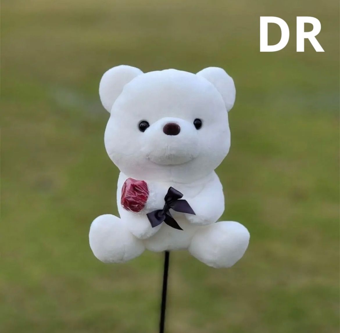 【新商品1点】かわいいクマゴルフドライバーカバー DR用 クラブカバー ぬいぐるみタイプ 着脱スムーズ癒し可愛い熊白