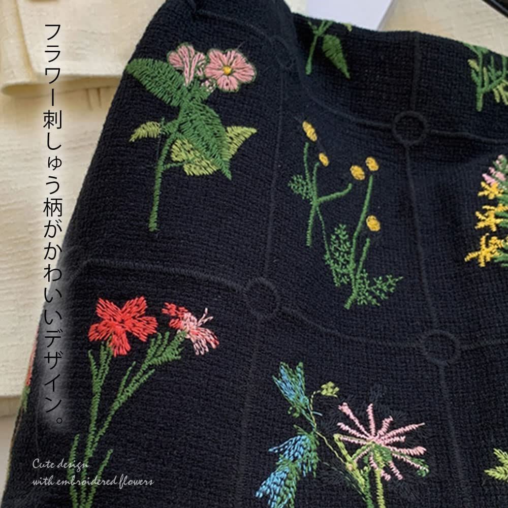 トートバッグ ショルダーバッグ 刺繍 花柄 刺繍生地 キャンバス 花柄