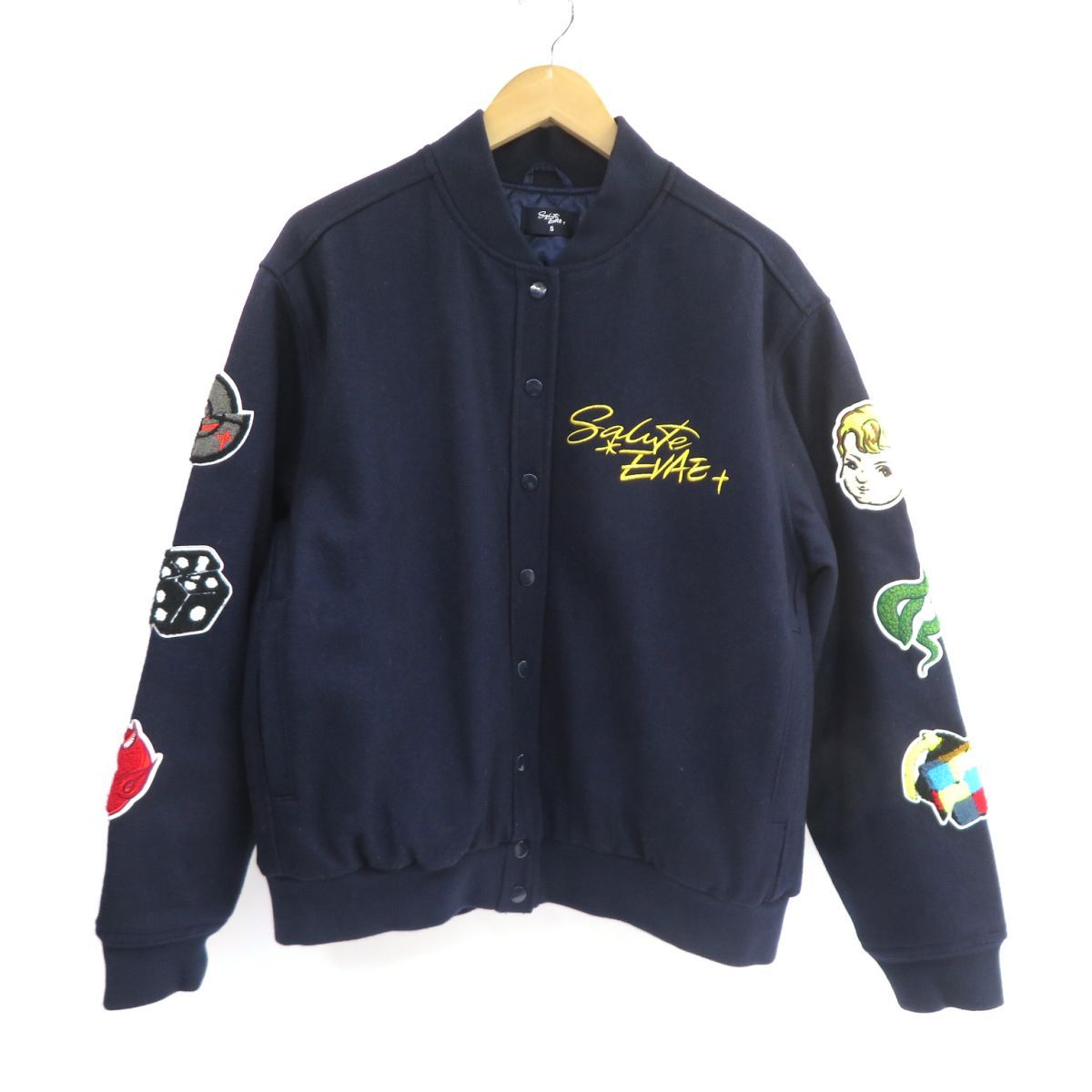 SALUTE サルーテ スタジャン Sサイズ ネイビー ※中古 - メルカリ