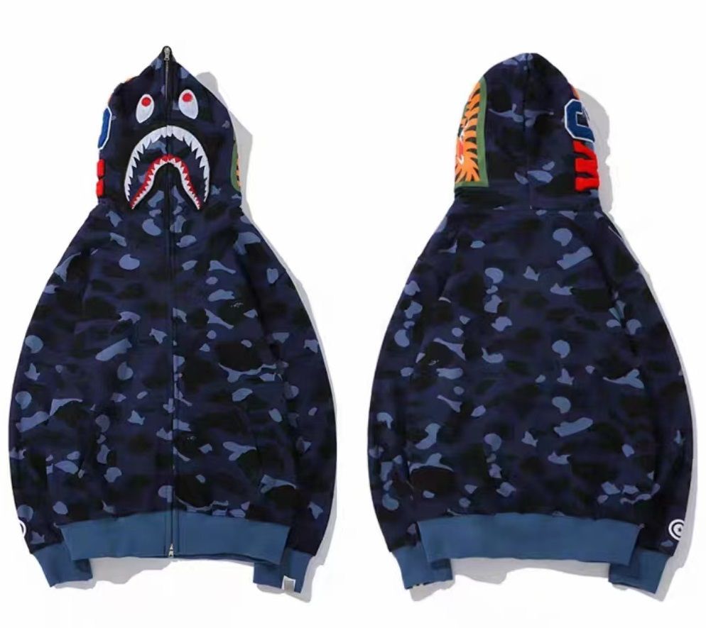 パーカーA BATHING APE 長袖ジップフード付きスウェットシャツ