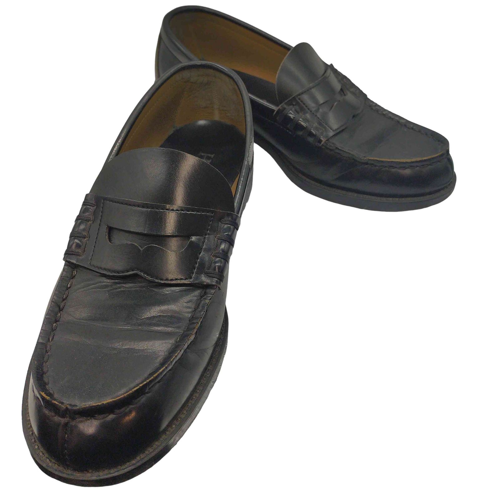 ハルタ HARUTA コインローファー ブラック ビジネスシューズ