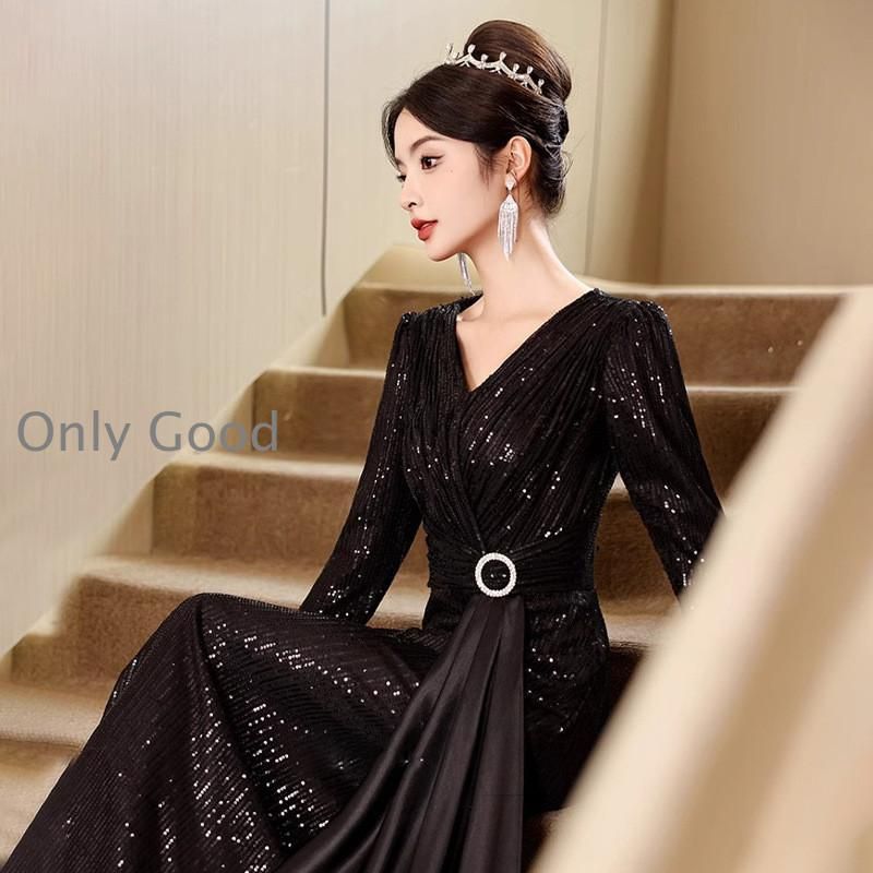 パーティードレス レディース 結婚式 大きいサイズ ワンピース ロング丈 袖あり 黒 安い 上品 お呼ばれ 二次会 大人 20代 30代 40代 50代 ニッセン] 結婚式・パーティードレス オーガンジードレープスリーブ